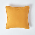 Copricuscino decorativo in cotone con cerniera invisibile giallo senape 30 x 30 cm