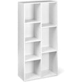 Libreria a Cubi con 7 Scomparti Scaffale Contenitore Bianco 50 x 24 x 106 cm