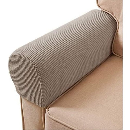 Set di 2 Copribraccioli Elasticizzati in Morbido Pile Colore Sabbia