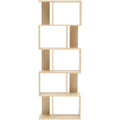 Libreria Moderna in Legno con 5 Ripiani Beige 169 x 60 x 24 cm